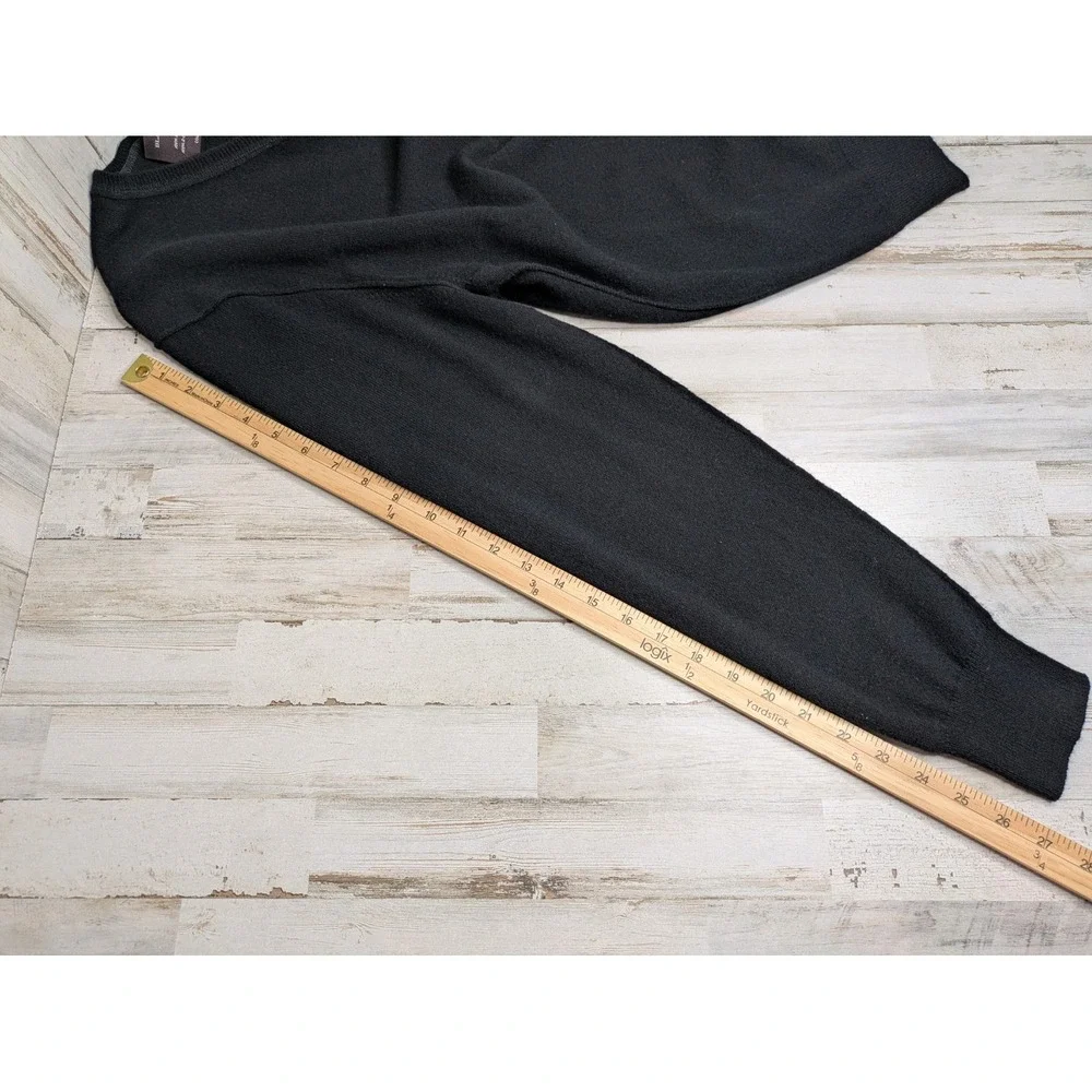 Black Brown 1826 Men's 100%‎ 2-Ply Cashmere V-Neck Sweater Black Men's Large